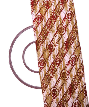 khaki shibori pattern crepe fabric